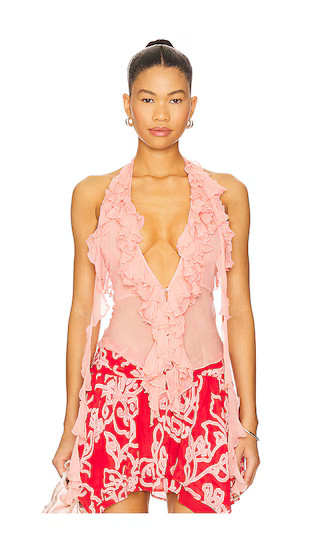 Ila Sheer Top in Rose Pink | Revolve Clothing (Global)