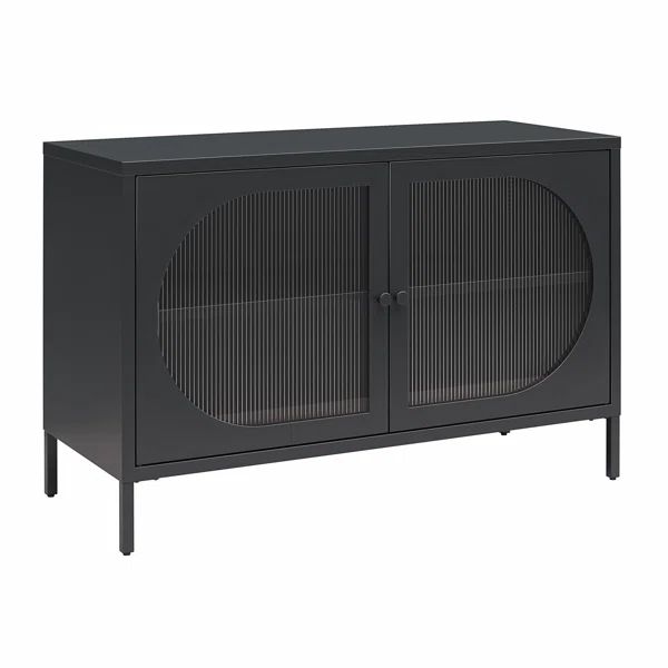 Luna 25.2'' Tall Accent Cabinet with Fluted Glass | Wayfair North America