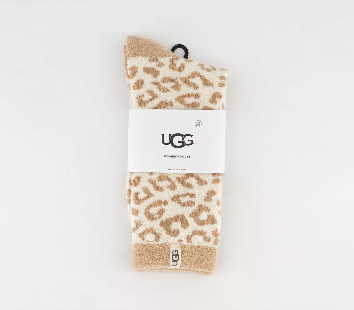 UGG
								Leslie Graphic Crew Socks
								Natural Leopard | OFFICE London (UK)