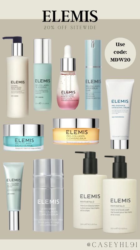 Elemis is having a 20% off sitewide sale with code: MDW20 Great chance to grab some skincare items at a good price! 

#LTKSaleAlert #LTKBeauty