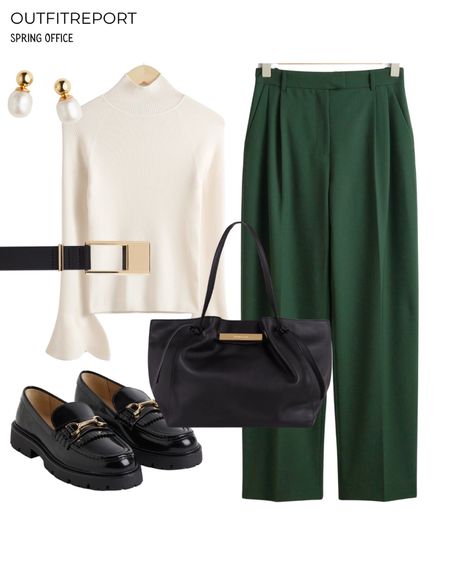 Spring office outfit in loafers trousers and knit top

#LTKshoecrush #LTKworkwear #LTKstyletip