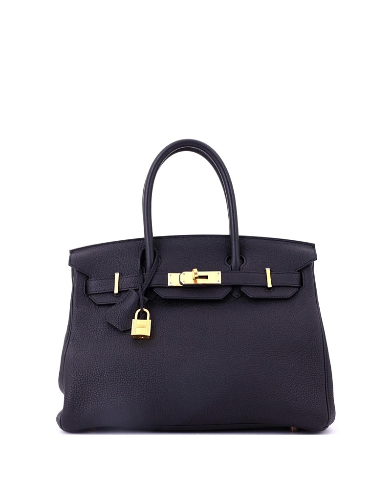 Pre-Owned HERMES Birkin 30 Handbag Black Togo with Rose Gold Hardware | Bloomingdale's (US)