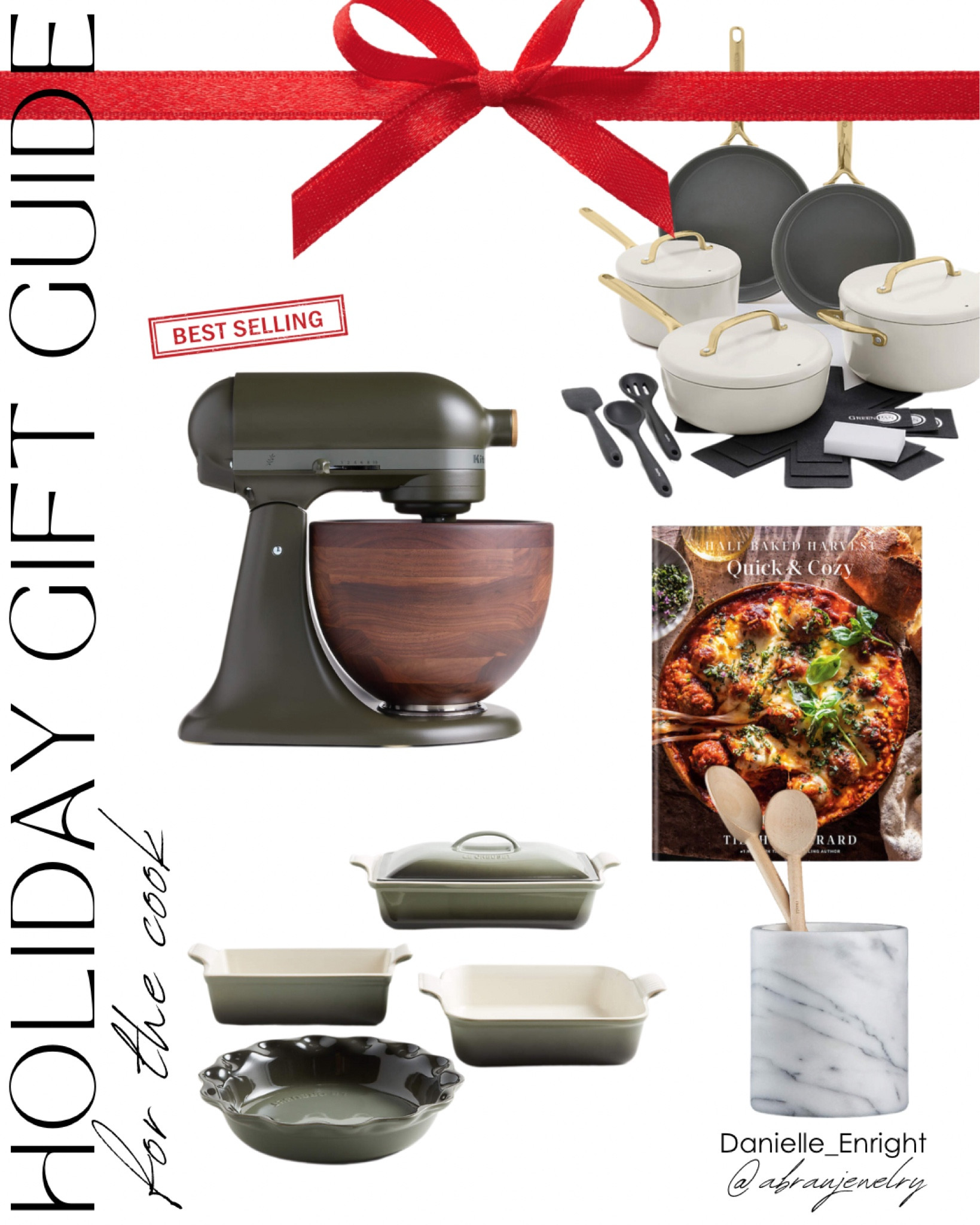 For the Chef / Cook / Baker: Holiday Gift Guide ➡️ The Kitchen Aid Mixer with Wood Bowl is the hottest Christmas item this season for the kitchen! It looks great on your countertop too. Le Creuset bakeware and these gorgeous pots and pans, marble utensil holder and cookbooks also make nice gifts for your loved one or hostess. 

🏷️ bakeware / cookware / mixer / cookbooks / stoneware / kitchen tools / kitchen accessoriess

#LTKHome #LTKHoliday #LTKGiftGuide