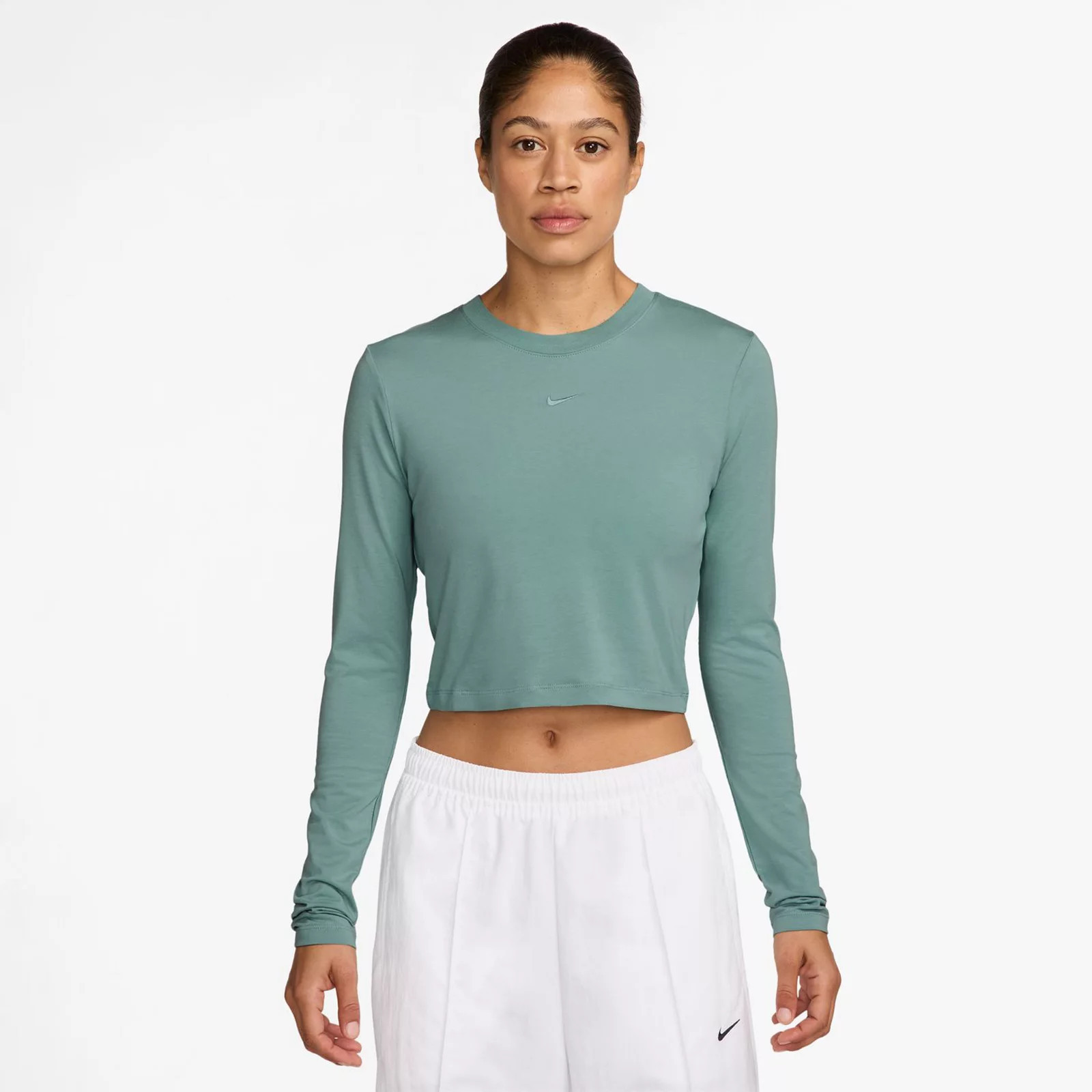 Women's Nike Slim Long-Sleeve Cropped Top, Size: XXL, Cannon | Kohl's