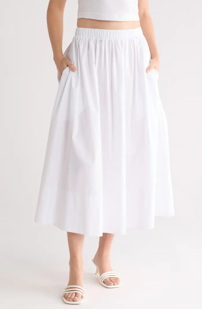 Poplin Midi Skirt | Nordstrom Rack