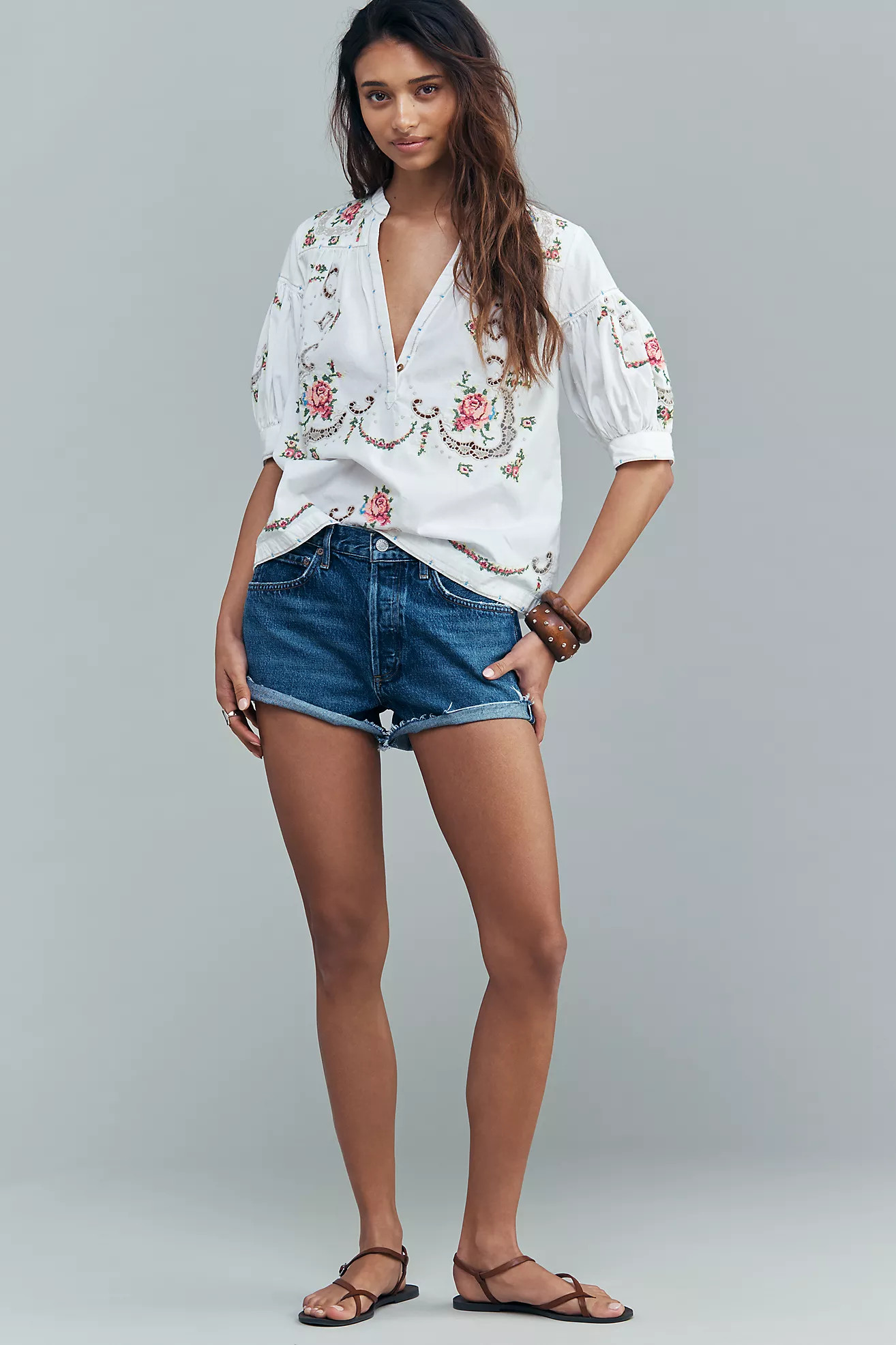 Darcey Popover Swing Top: Embroidered Edition | Anthropologie (US)