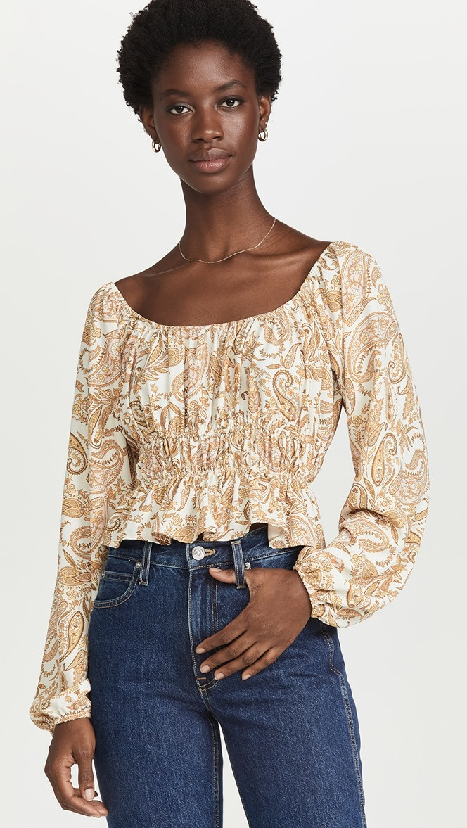 Brea Ruched Scoop Neck Top | Shopbop