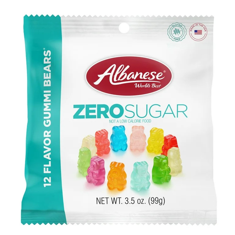 Albanese 12 Flavor Zero Sugar Gummi Bears, 3.5 oz, Regular Size | Walmart (US)