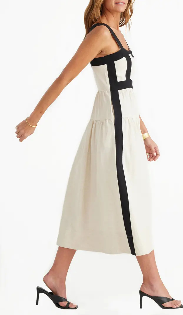 Jolie Contrast Trim Midi Dress | Nordstrom