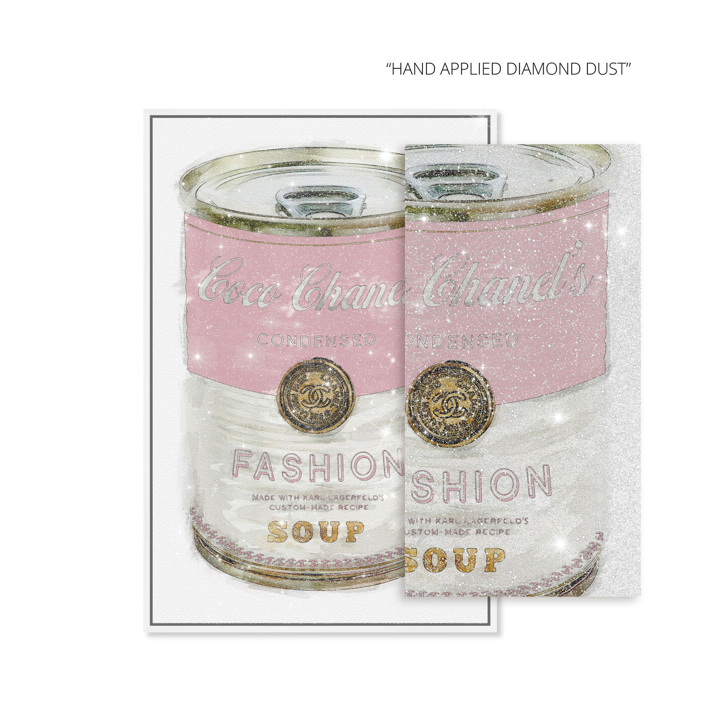 Fashion Soup Pink: Diamond Dust Wall Art | Oliver Gal | Oliver Gal