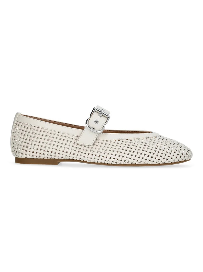 Free Assembly Women's Woven Mary Jane Ballet Flats | Walmart (US)