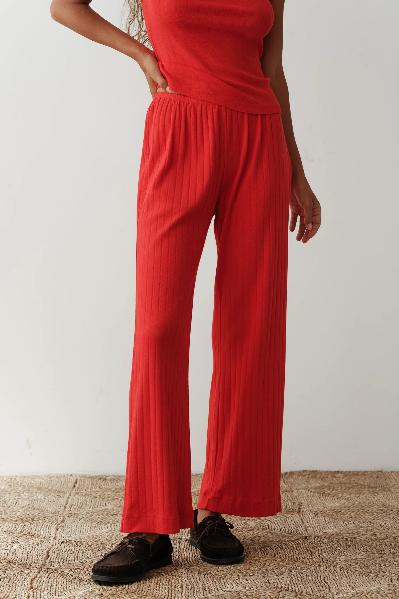 The Pointelle Simple Crop Pant | DONNI.