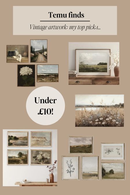 Temu: vintage artwork under £10 🤍 #Temu #TemuUk #Temufinds 

#LTKSpringSale #LTKhome #LTKsalealert