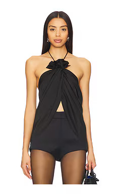 Bubish Bloom Halter Top in Black from Revolve.com | Revolve Clothing (Global)