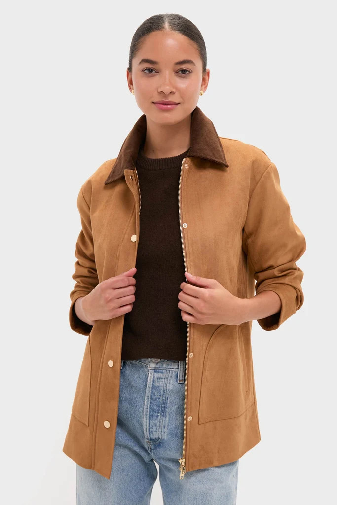 Chestnut Faux Suede Cody Jacket | Tuckernuck (US)