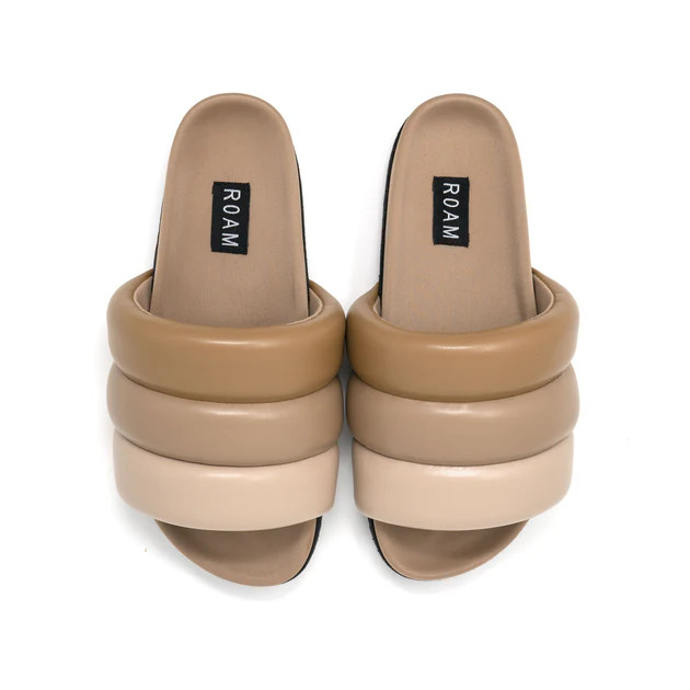 ROAM PUFFY SANDALS DUNE VEGAN LEATHER | ROAM