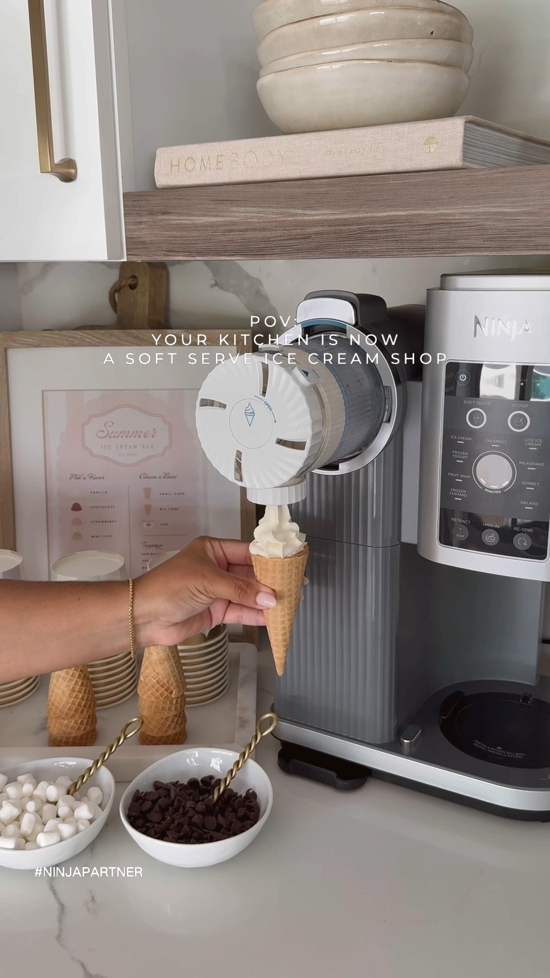 Soft serve at home? Say less 🍦☀️ The new @NinjaKitchen Swirl™ by CREAMi® basically turned my kitchen into a full-on ice cream shop this summer—and I’m not mad about it. From healthy pineapple whip to protein-packed swirls and classic favorites, you can get that soft serve texture with a twist. #NinjaPartner

I made a whole swirl bar with cones, cups, and all the toppings so everyone can build their own summer dream dessert & it was a hit! ✨


#ninjaswirl #ninjacreami #softserveathome #summerdessert #swirlbar #ltkhome #ltksummeredit 



#LTKSummerEdit #LTKHome #LTKSeasonal