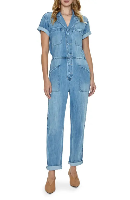Pistola Grover Denim Jumpsuit in Disoriented at Nordstrom, Size Medium | Nordstrom