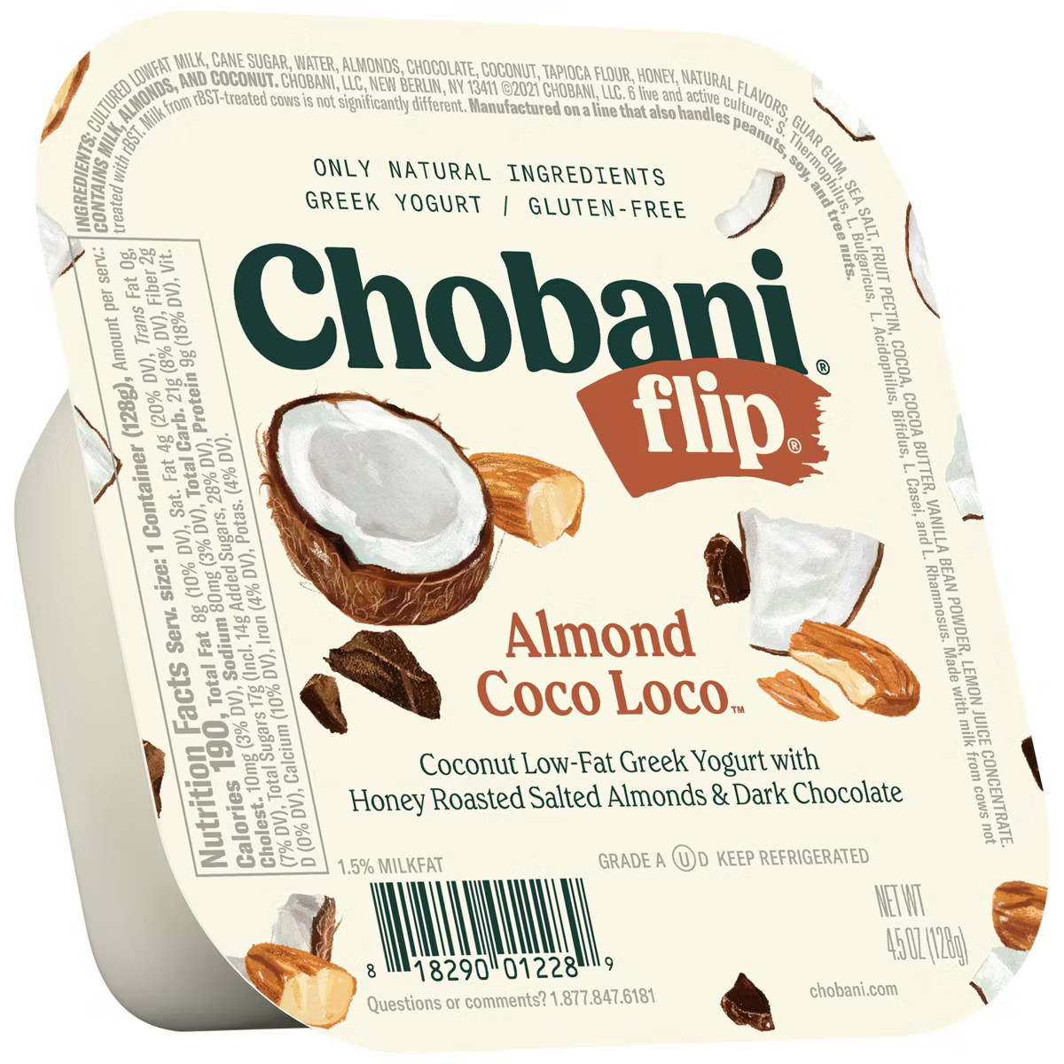 Chobani Flip Almond Coco Loco Low Fat Greek Yogurt - 4.5oz | Target
