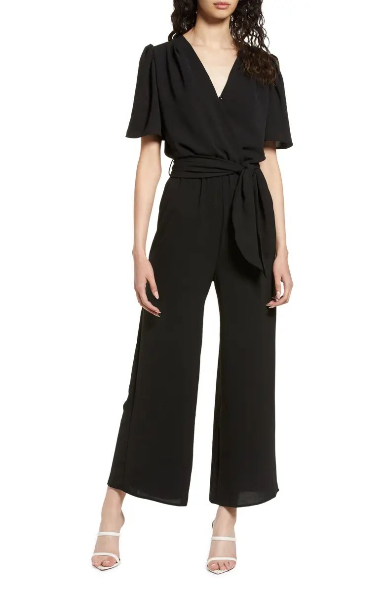 Tie Front Wide Leg Jumpsuit | Nordstrom