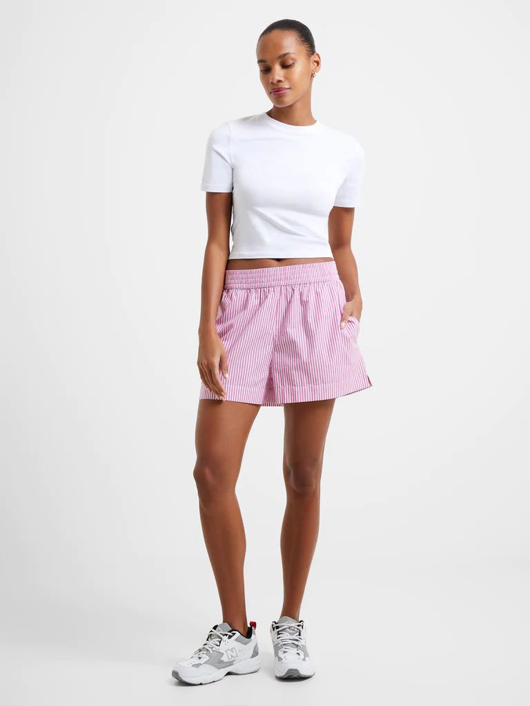 Rhodes Sustainable Poplin Striped Shorts | French Connection (US)