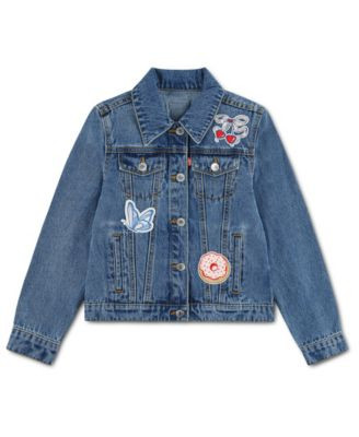 Levi's Girls' 4-6X Patched Denim Trucker Jacket - Evie | Macy's
