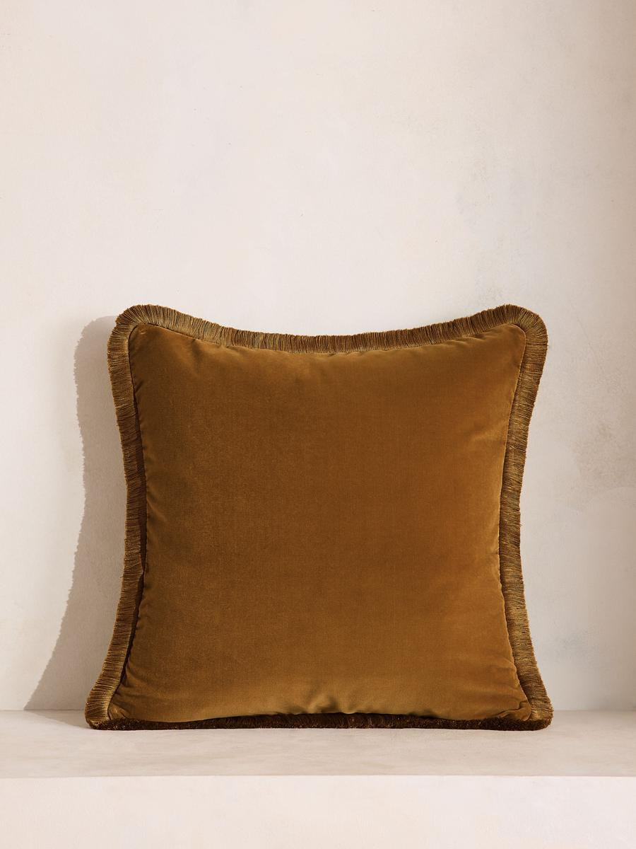 Margeaux Square Cushion, Mustard | Soho Home Ltd