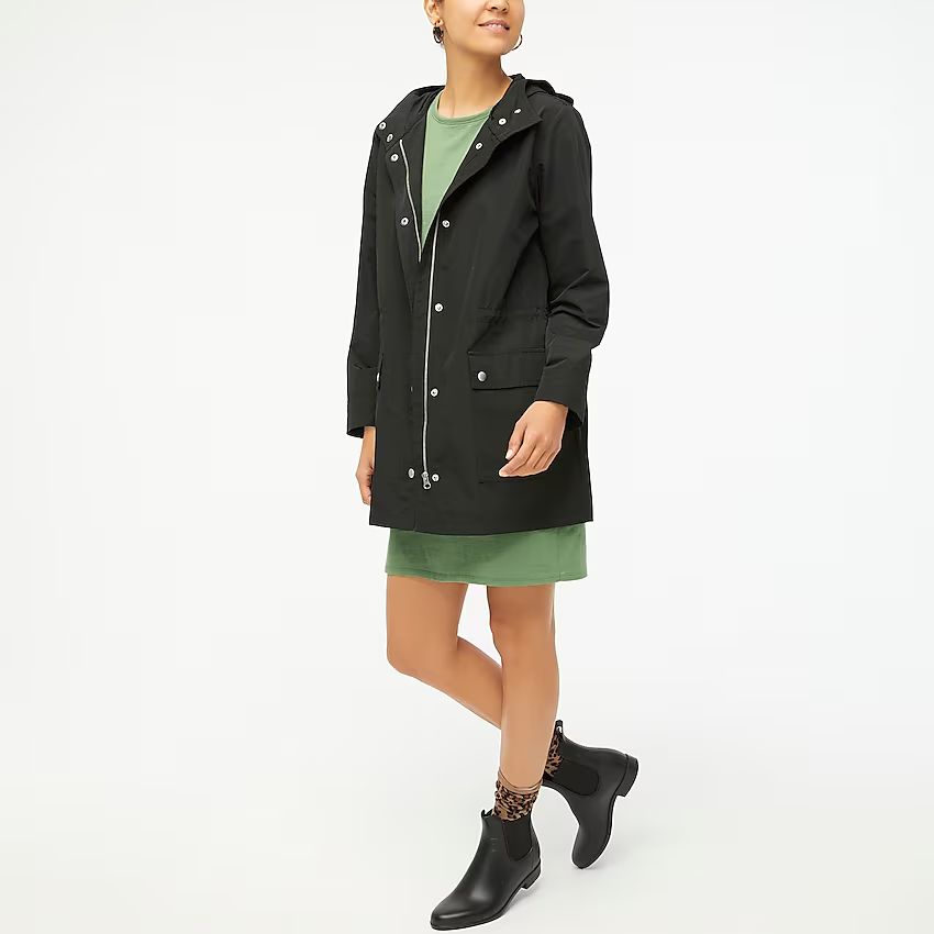 Mid-length raincoat with snaps | J.Crew Factory