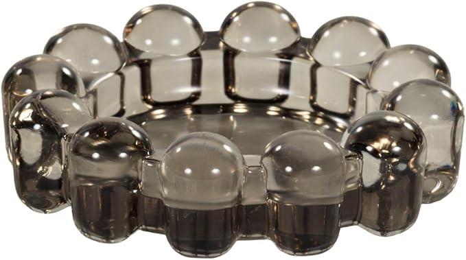Alice Lane Bubble Candle Dish – Chic Smoky Glass Candle Dish for Home Decor – Decorative Mode... | Amazon (US)