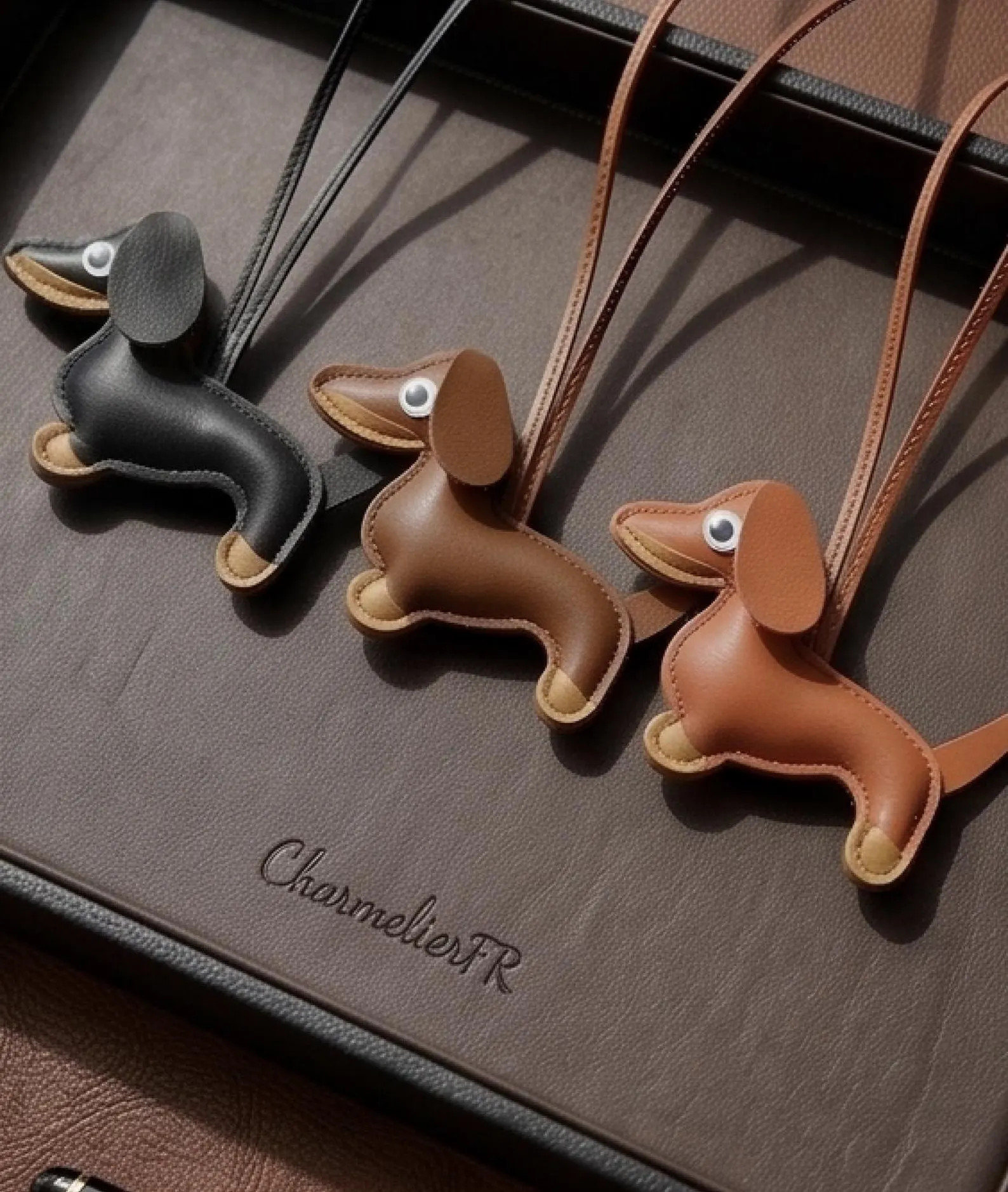 Handmade Leather Dachshund Dog Bag Charm | Cute Dachshund Keychain Accessory | Genuine Leather Do... | Etsy (Global)