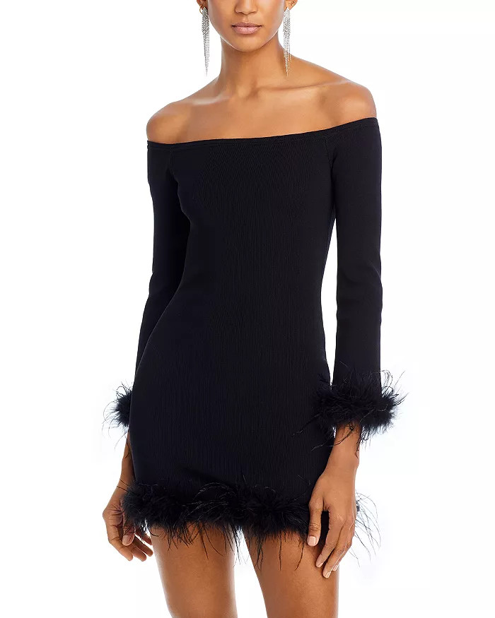 Joyce Feather Trim Dress | Bloomingdale's (US)