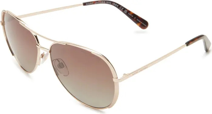 Marc Jacobs Gradient Polarized Aviator Sunglasses | Nordstrom Rack