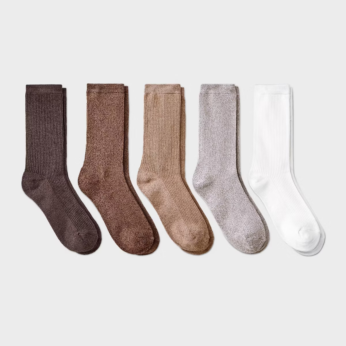 Women's 5pk Super Soft Textured Crew Socks - A New Day™ 4-10 | Target