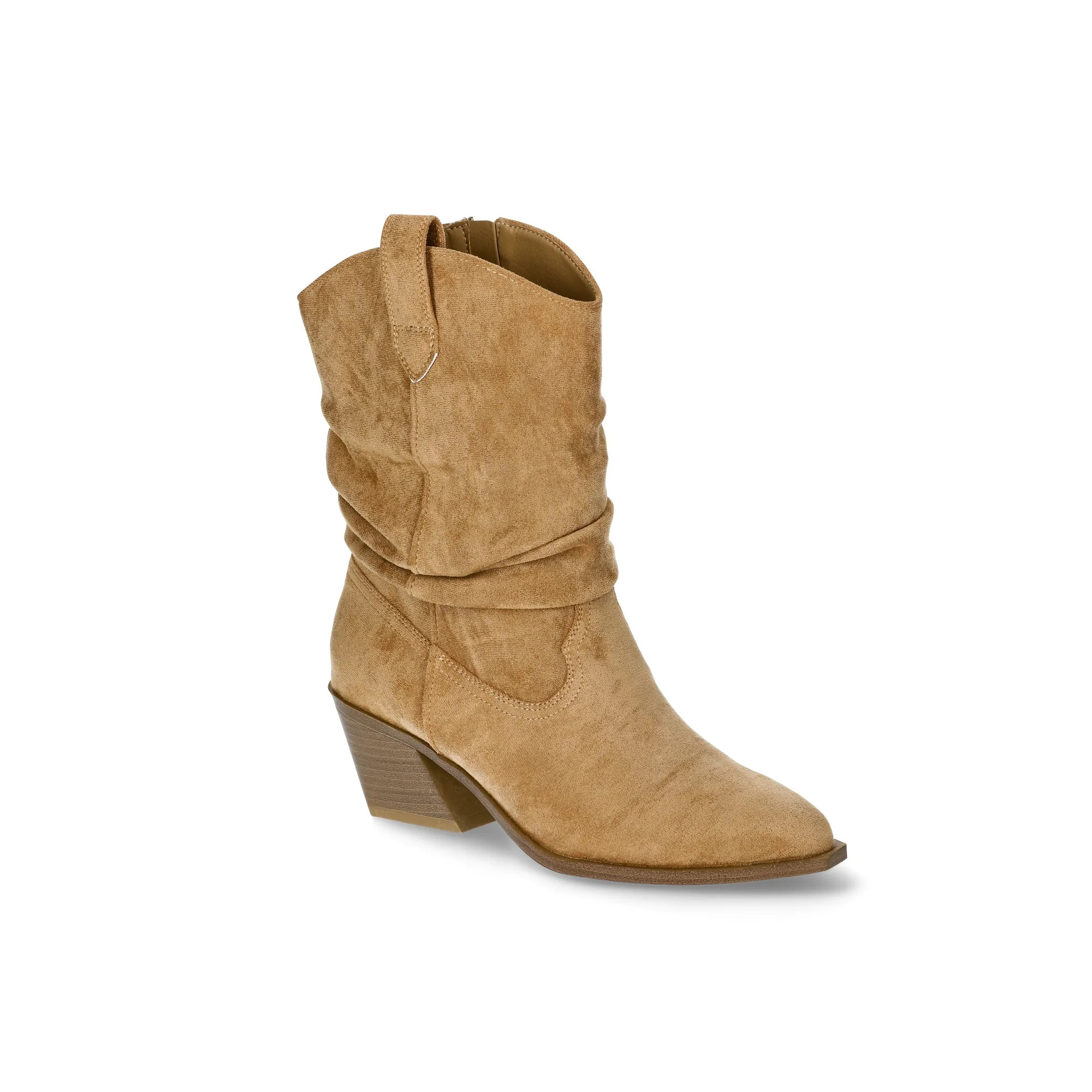 Time and Tru Women's Western Slouch Boots | Walmart (US)
