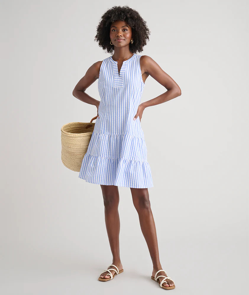 Seersucker Tiered Roxanna Dress | UNTUCKit (US)