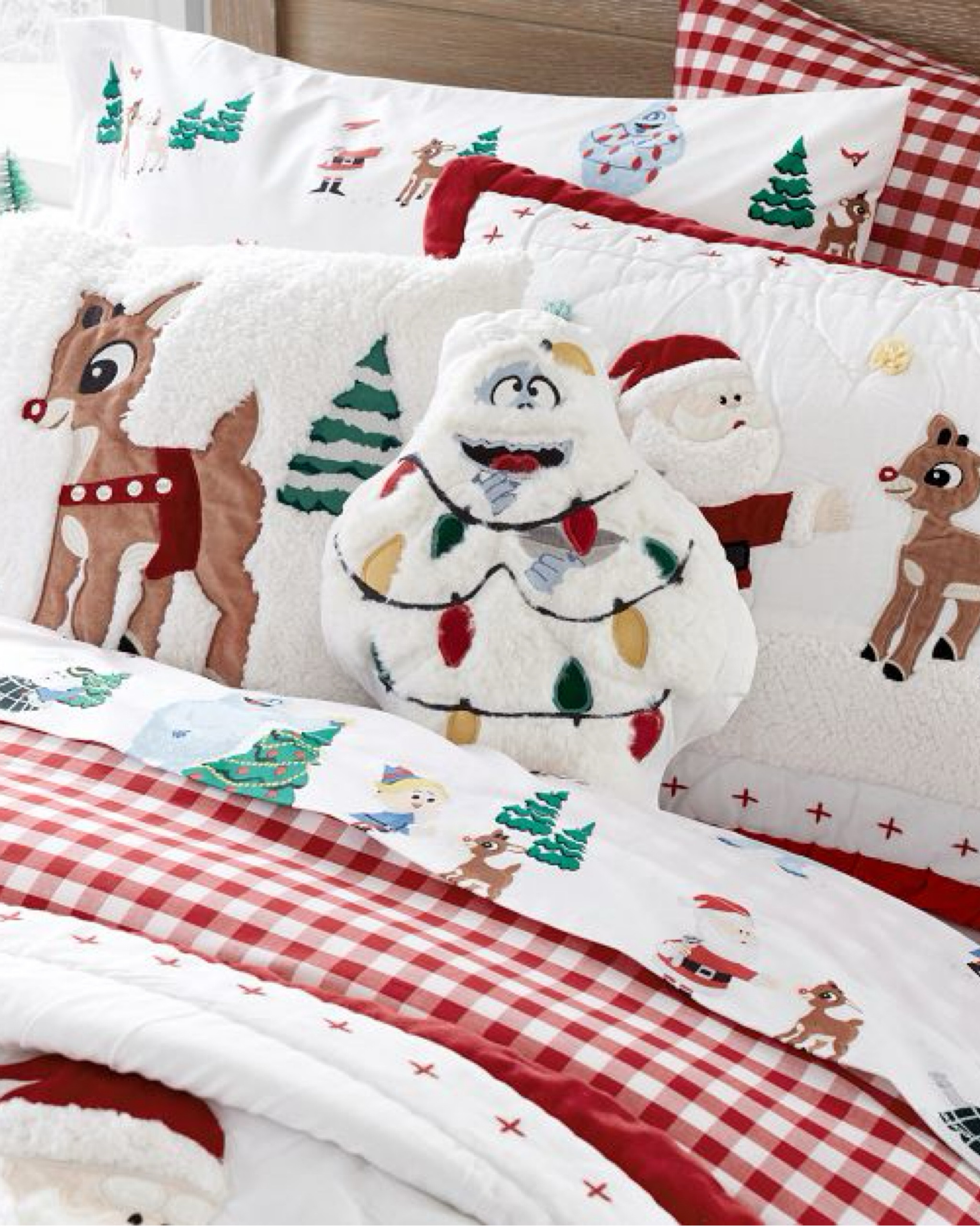 This cute sherpa snow monster and Rudolph bedding will definitely keep the kiddos warm and cozy during chilly nights. All you have to do is give this gentle monster pillow a little hug and the colorful lights will twinkle and glow for extra comfort. This is a perfect bedding set for the holiday season, but it’s so adorable you will want to use it all year.



#LTKhome #LTKHoliday #LTKkids