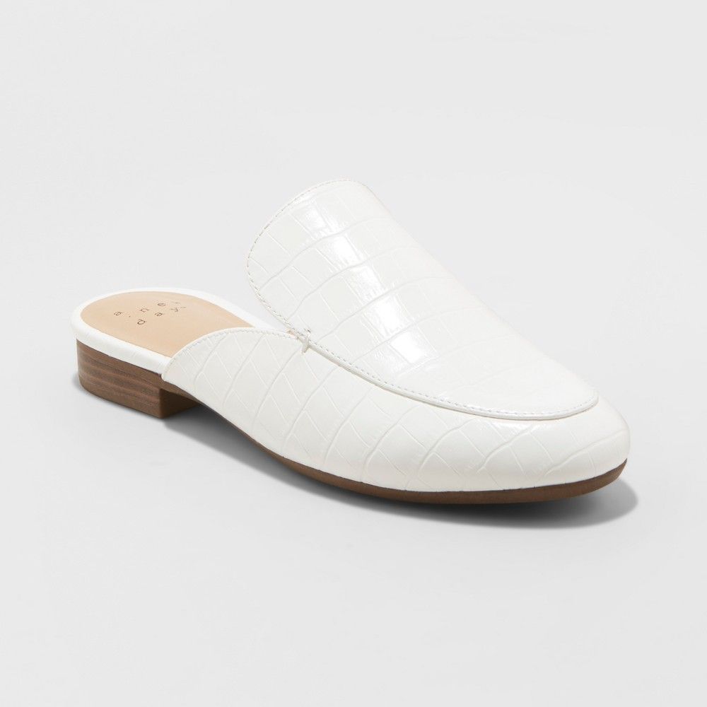 Women's Anney Backless Mules - A New Day White 6 | Target