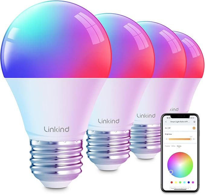 Linkind Smart Light Bulbs, Smart Bulb That Work with Alexa & Google Home, LED Light Bulbs Color C... | Amazon (US)