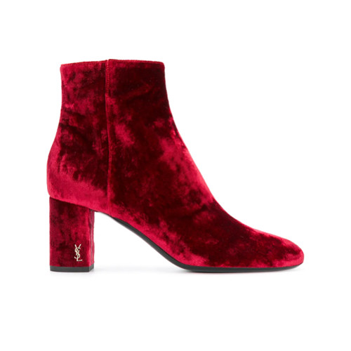 Saint Laurent Babies 90 ankle boots - Red | Farfetch EU