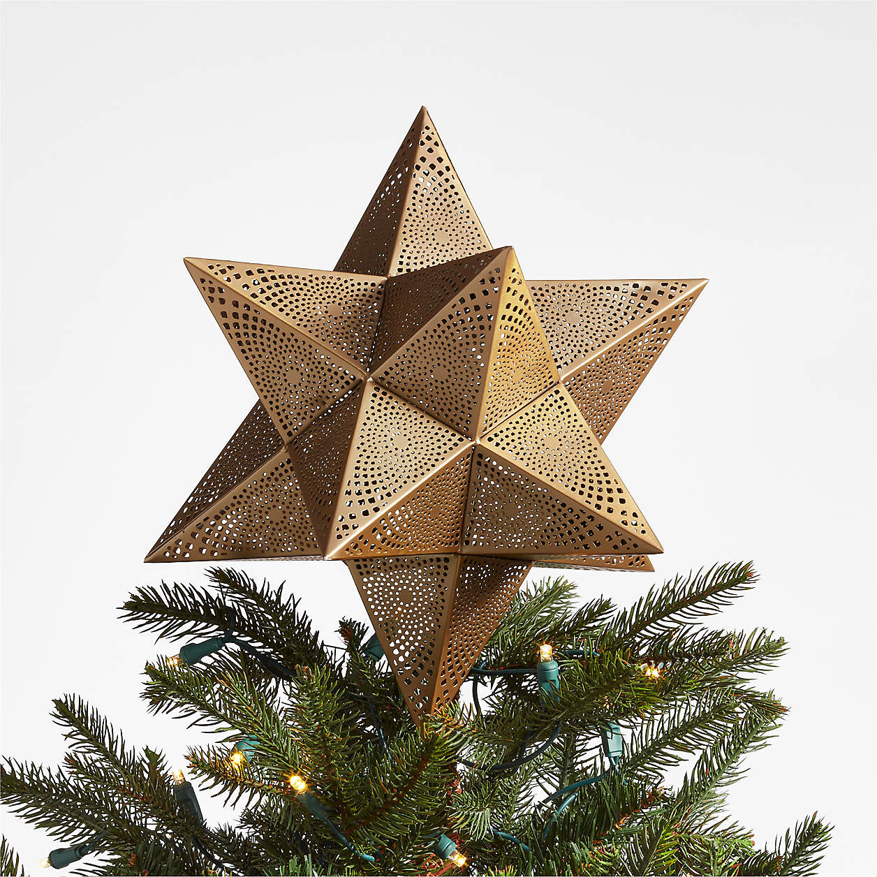 Punched Star Christmas Tree Topper + Reviews | Crate & Barrel | Crate & Barrel