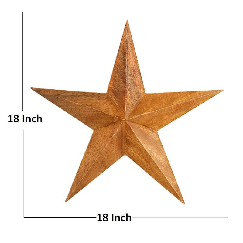Wooden Star Wall Décor, 18" | At Home