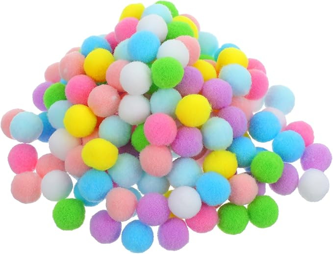 Ymapinc 150Pcs Mini Colorful Pop Poms for Crafts, 0.6 inch (1.5cm) Small Ball Pastel Pompoms for ... | Amazon (US)