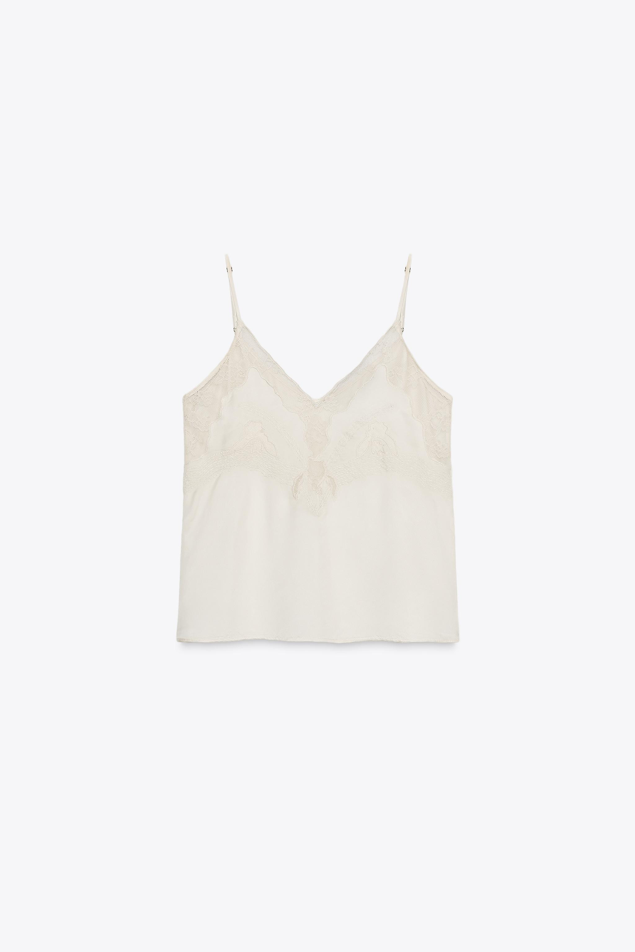 ZW COLLECTION LACE CAMISOLE TOP | Zara UK
