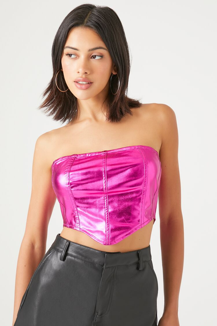 Metallic Cropped Tube Top | Forever 21 (US)