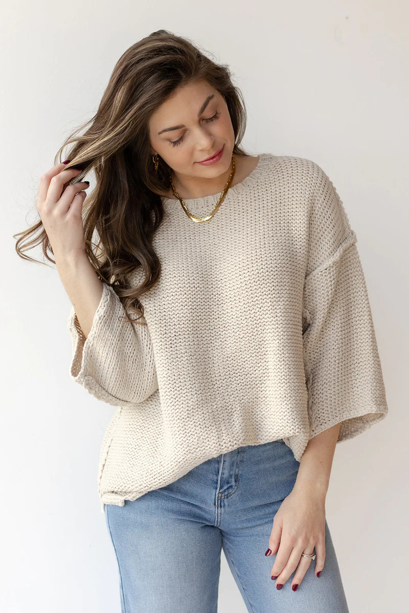 denver dolman sleeve knit sweater | mode