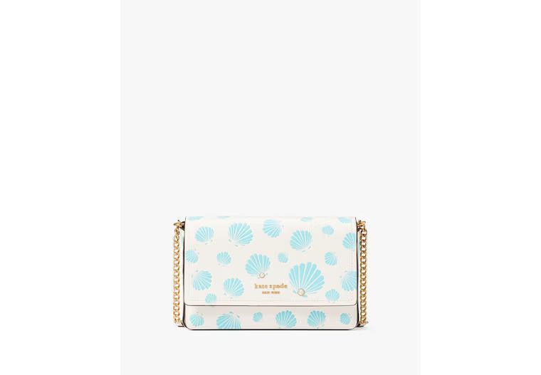 Morgan Seashell Embossed Flap Chain Wallet | Kate Spade (US)