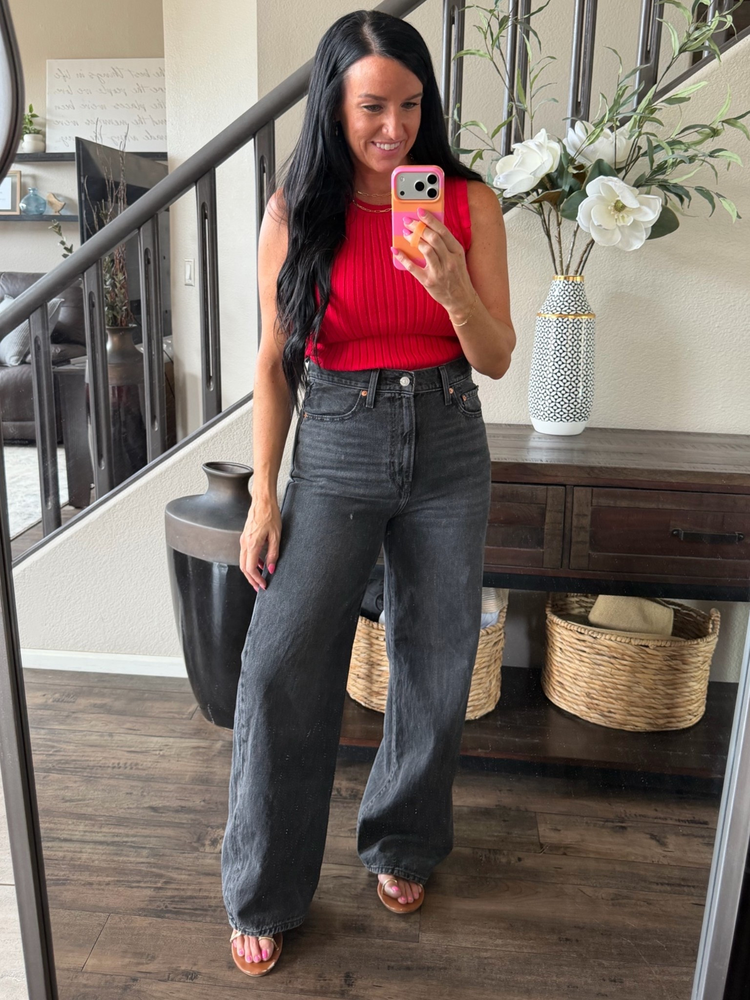 Amazon ruffle sleeve sweater top — on deal for $13 and comes in 10 colors. Fits true to size! 

(Jeans are Levi’s— I sized up one size)

#LTKootd