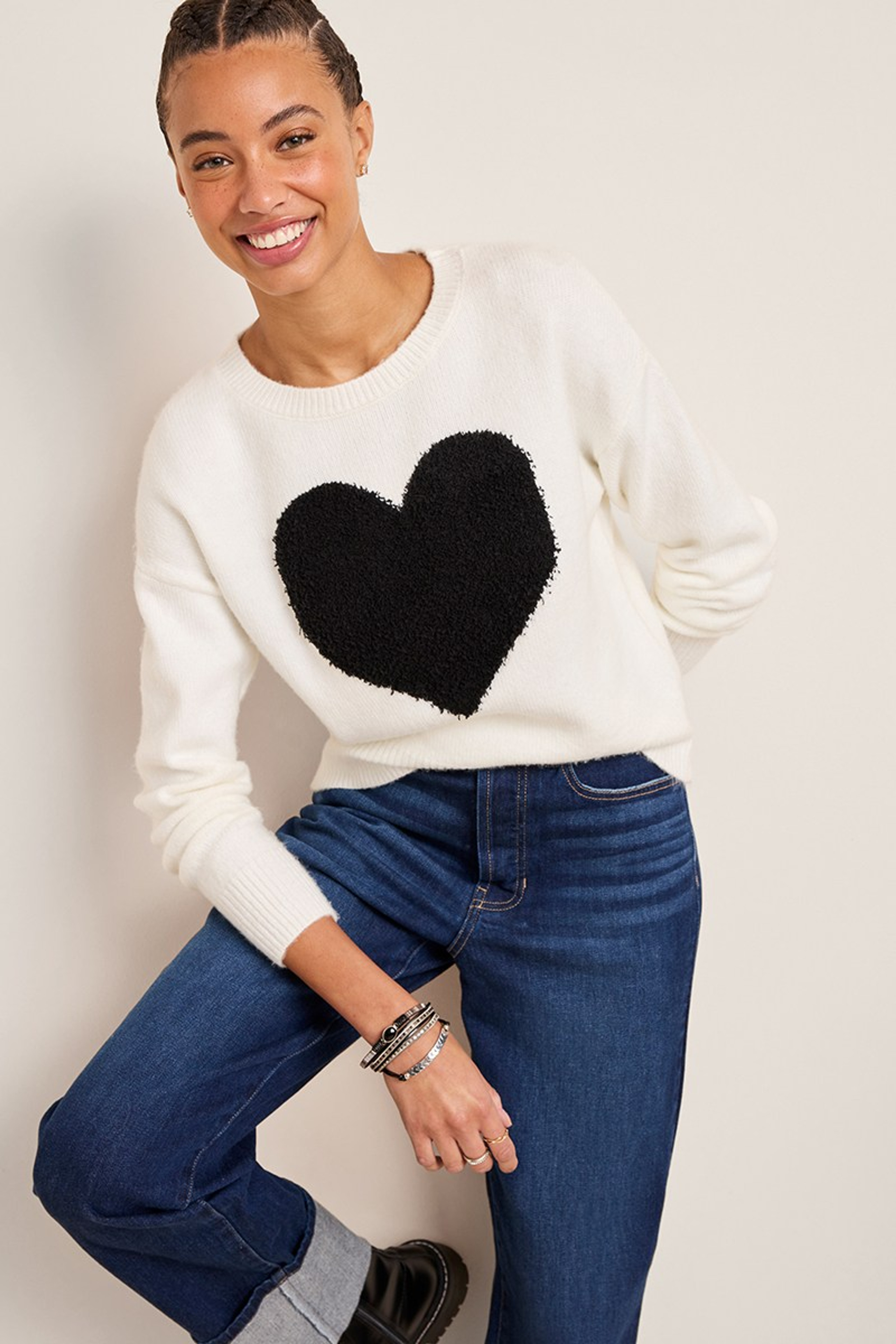 Emma Heart Sweater | Francesca's