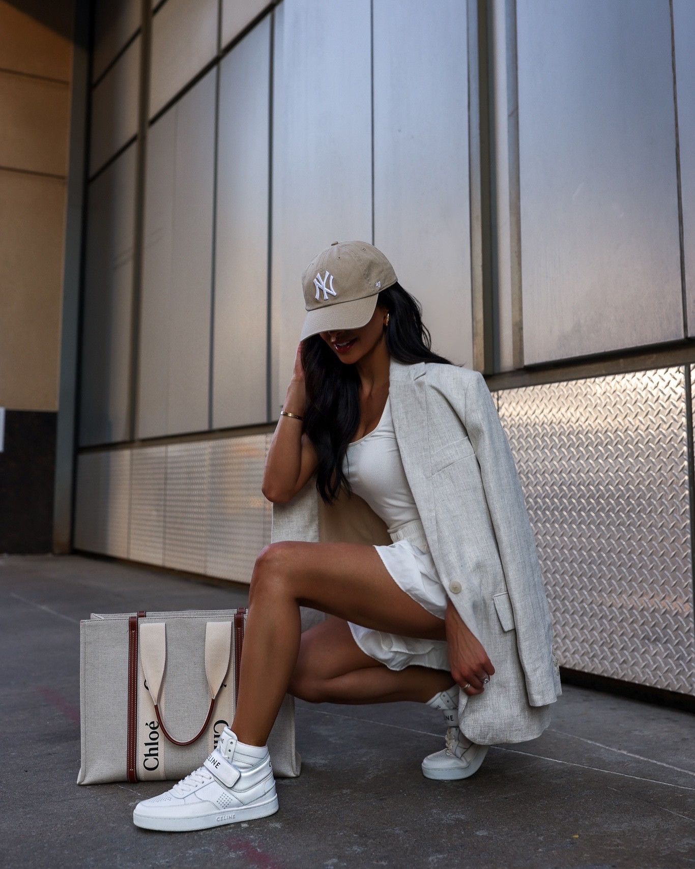 4th of July outfits / Casual summer outfit
Free People white dress wearing an XS
Mango linen blazer wearing an XS
Celine sneakers
Chloe woody tote
NY Yankees nude cap



#LTKsalealert #LTKstyletip #LTKFitness