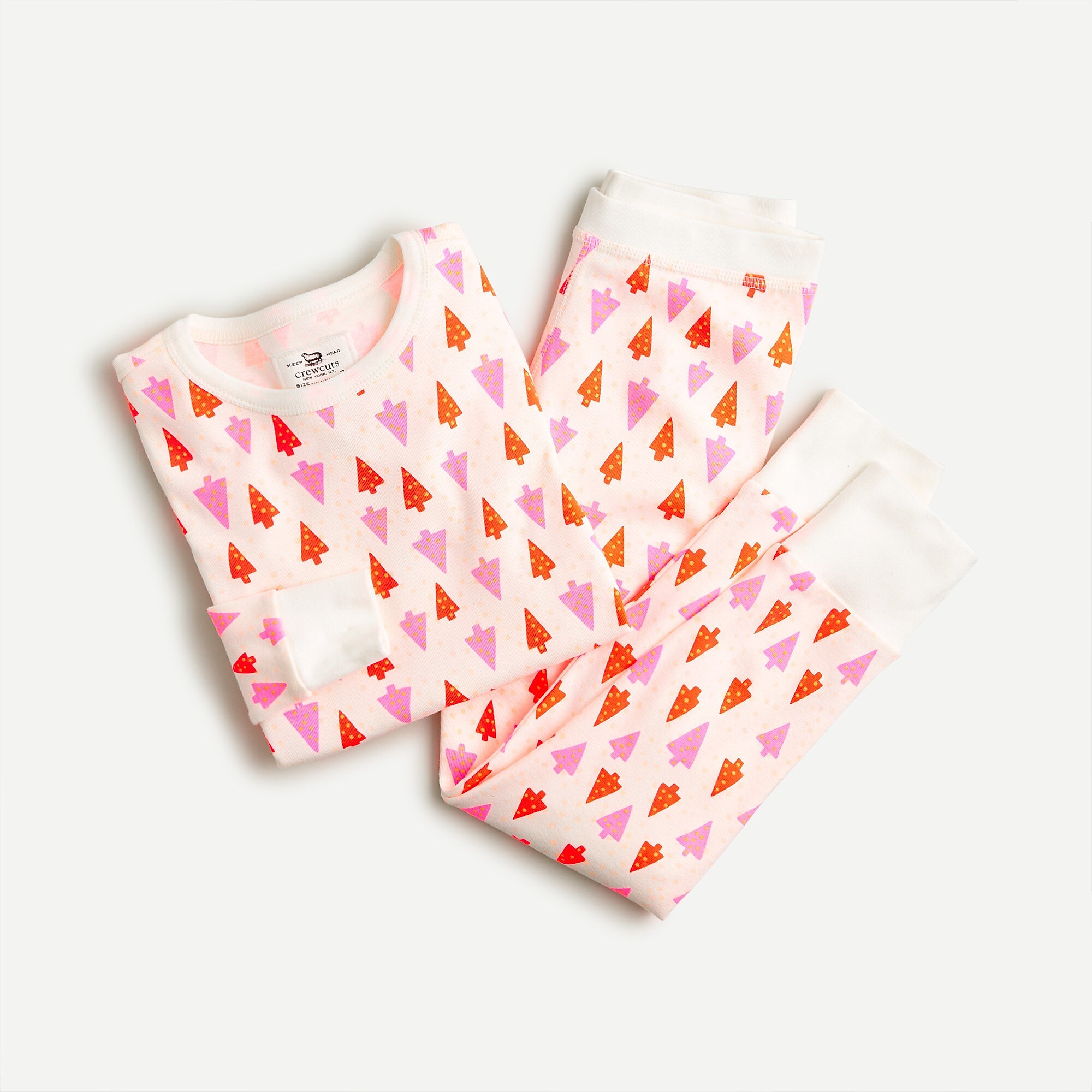 Girls' long-sleeve pajama set in winter trees | J. Crew US